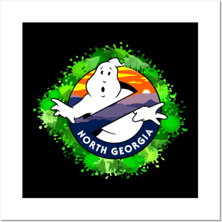 North Georgia Ghostbusters Slime background logo Posters and Art